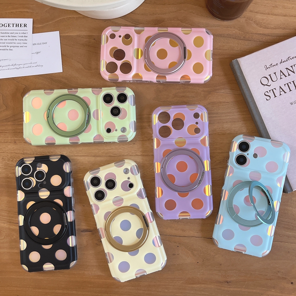 Phone Accessories Ring - Fashion Illusory Color Polka Dot 360°