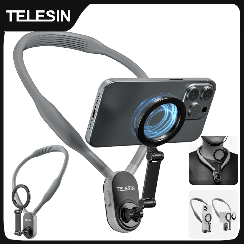 Phone Accessories Business - TELESIN Silicone Magnetic Neck Mount Quick