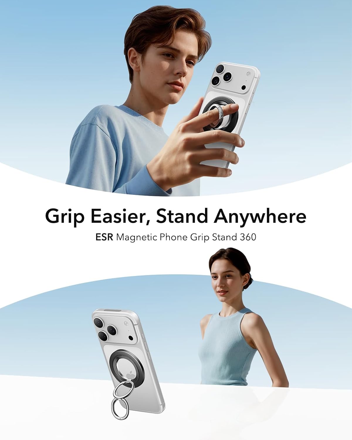 Dual-Side Magnetic Phone Grip, - Phone Accessories Images recensie en prijs