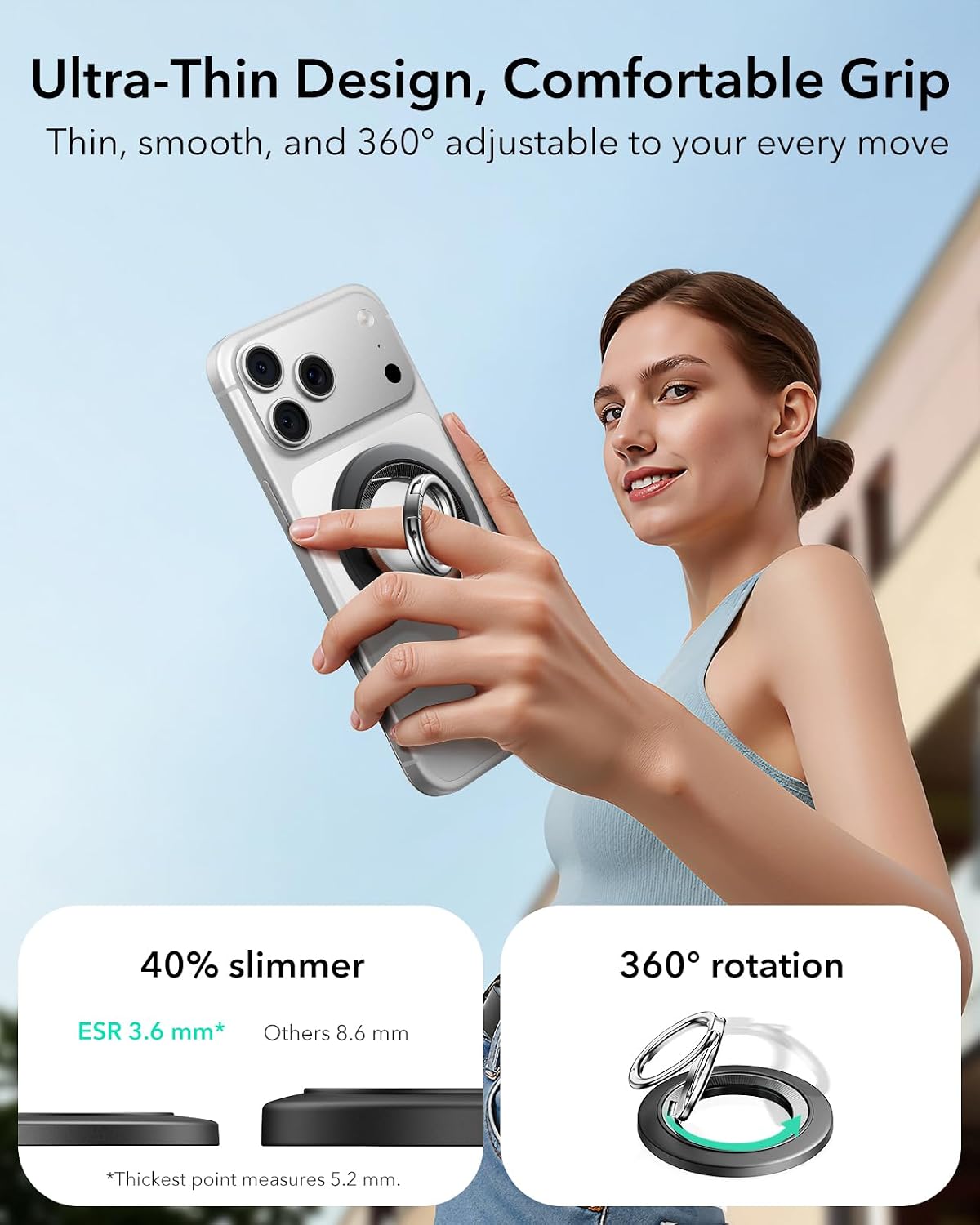 Dual-Side Magnetic Phone Grip, - Phone Accessories Images recensie en prijs