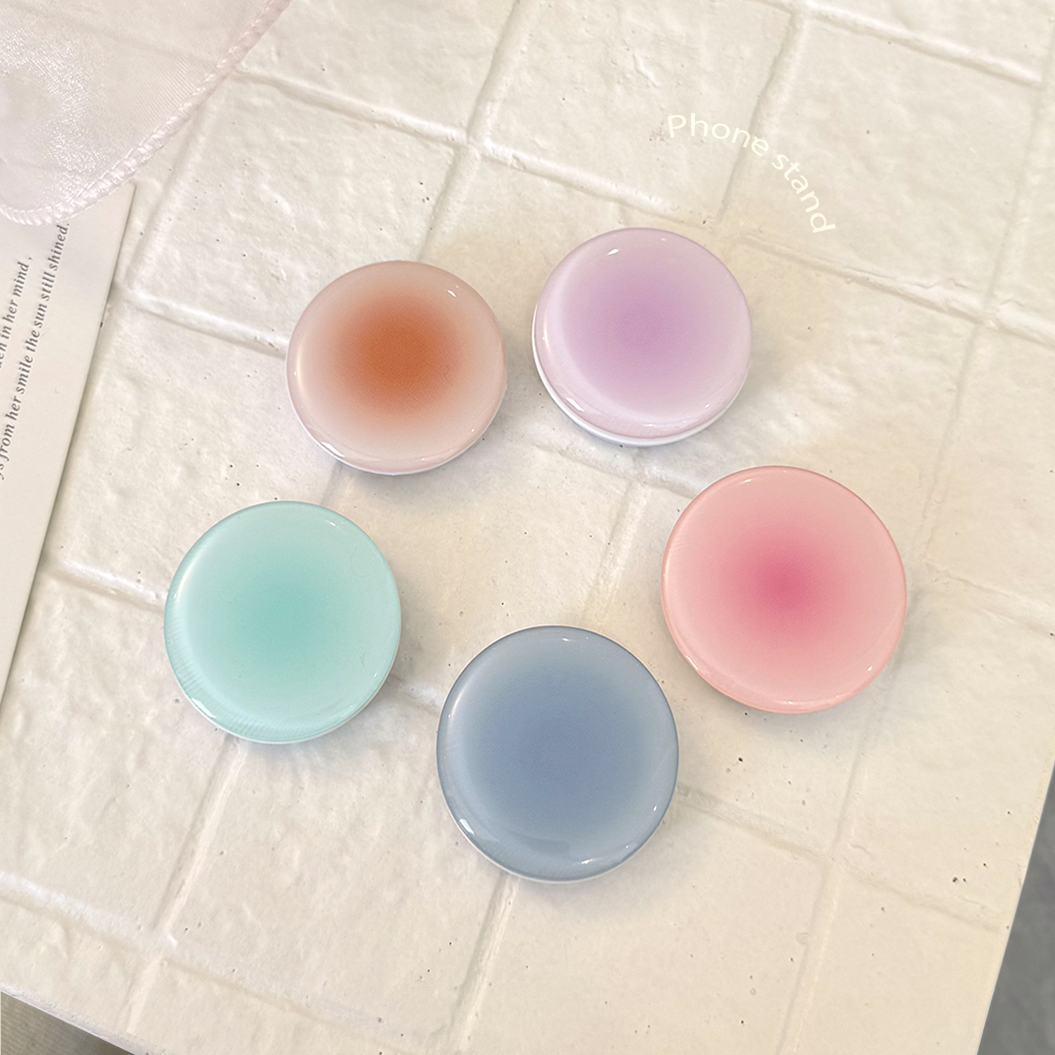 Ins Style Gradient Phone Grip  - Phone Accessories For Girls recensie en prijs