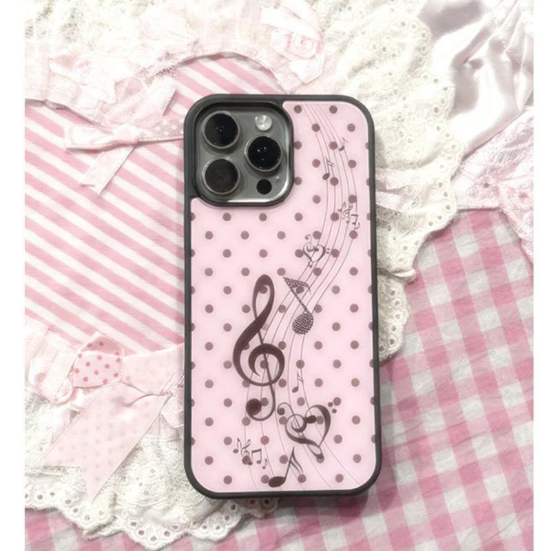 Korean ins Pink Brown Polka Do - Phone Accessories For Girls recensie en prijs