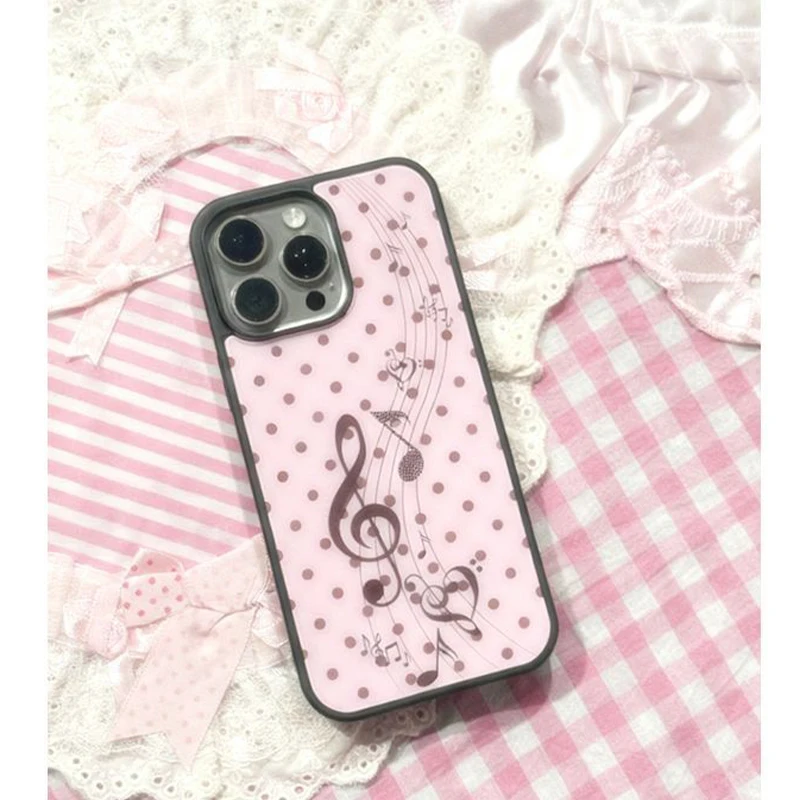 Korean ins Pink Brown Polka Do - Phone Accessories For Girls recensie en prijs