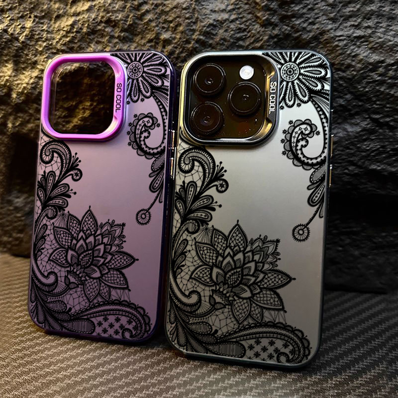 Black lace print New Hot Elect - Phone Accessories For Girls recensie en prijs