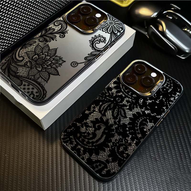 Black lace print New Hot Elect - Phone Accessories For Girls recensie en prijs