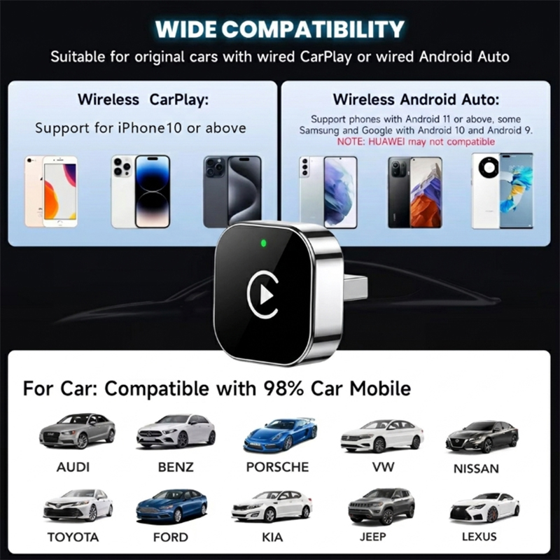2-in-1 Wireless CarPlay Adapte - Phone Accessories Business recensie en prijs
