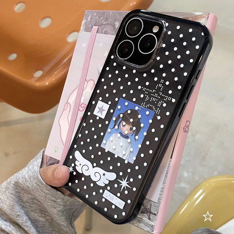 Ins Korean Girl Polka Dots Win - Phone Accessories For Girls recensie en prijs
