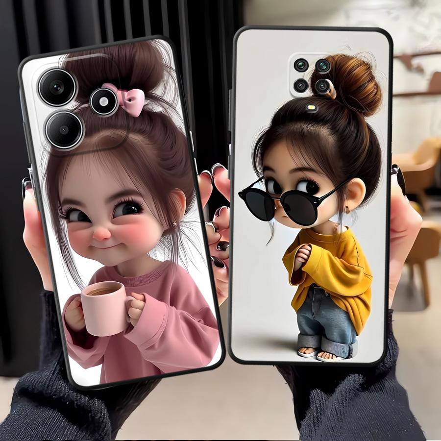 Cartoon Girl Pattern Funda Pho - Phone Accessories For Girls recensie en prijs