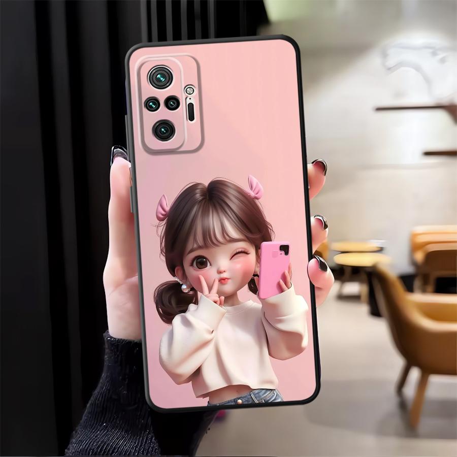 Cartoon Girl Pattern Funda Pho - Phone Accessories For Girls recensie en prijs