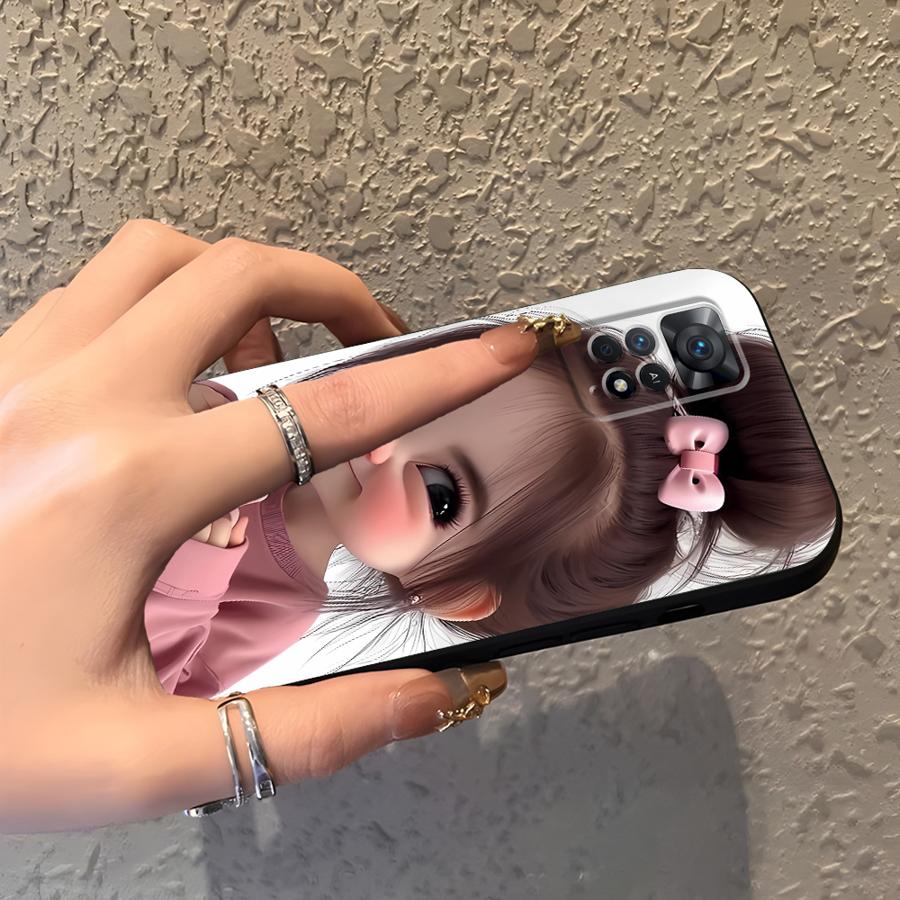 Cartoon Girl Pattern Funda Pho - Phone Accessories For Girls recensie en prijs