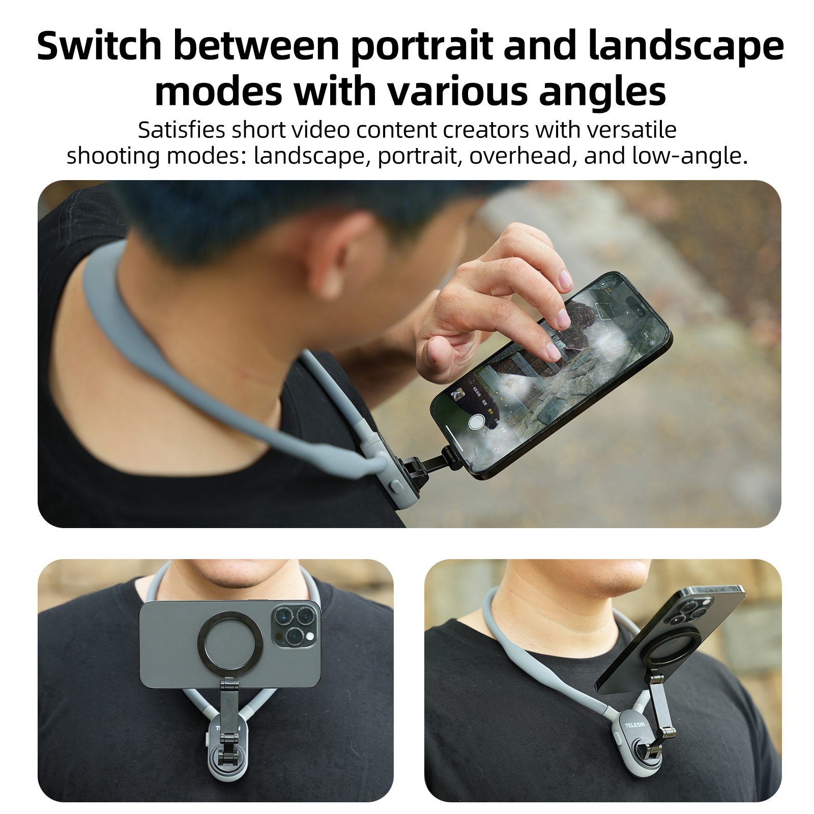 TELESIN Silicone Magnetic Neck - Phone Accessories Business recensie en prijs